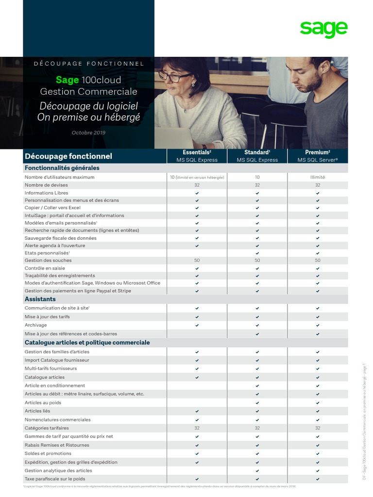 découpage fonctionnel sage 100c gestion commerciale